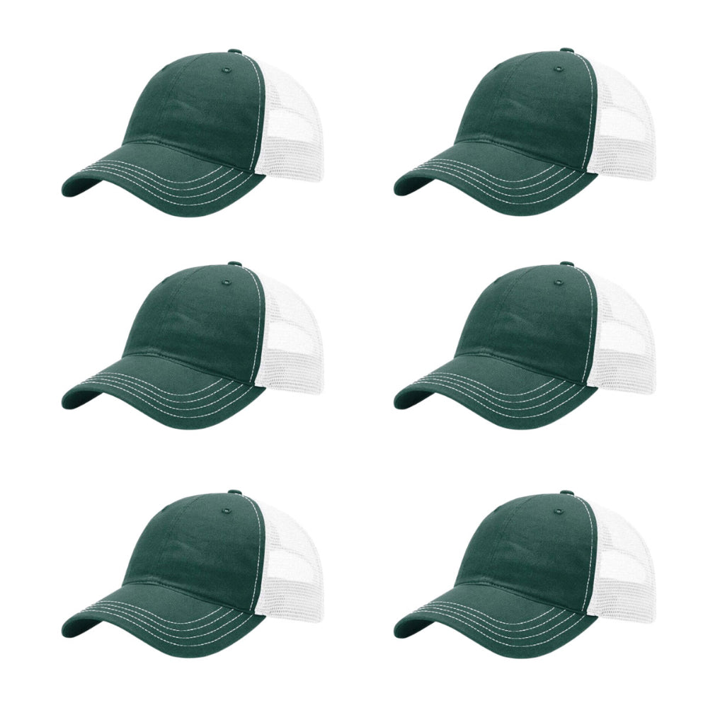 richardson-111-garment-washed-trucker-dark-green-white-pk-6.jpg image