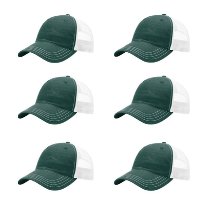 richardson-111-garment-washed-trucker-dark-green-white-pk-6.jpg image