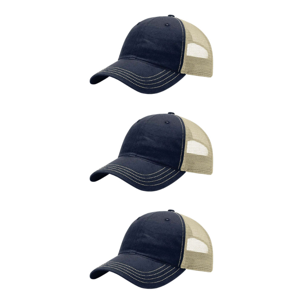 richardson-111-garment-washed-trucker-navy-khaki-pk-3.jpg image