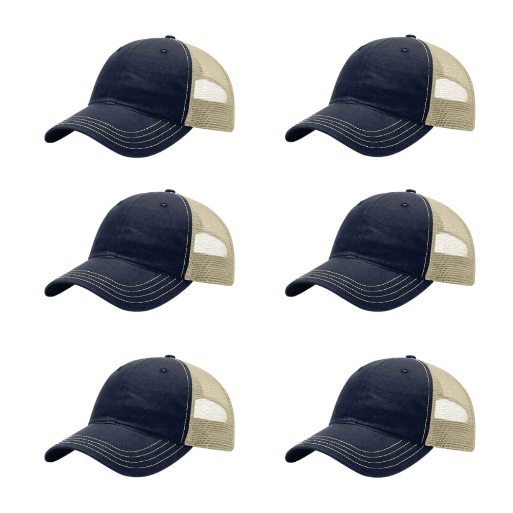 richardson-111-garment-washed-trucker-navy-khaki-pk-6.jpg image