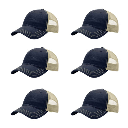 richardson-111-garment-washed-trucker-navy-khaki-pk-6.jpg image