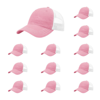 richardson-111-garment-washed-trucker-pink-white-pk-12.jpg image