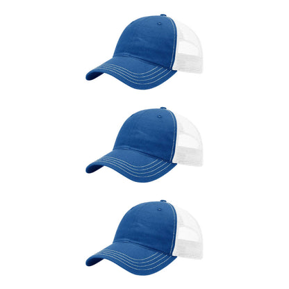 richardson-111-garment-washed-trucker-royal-white-pk-3.jpg image