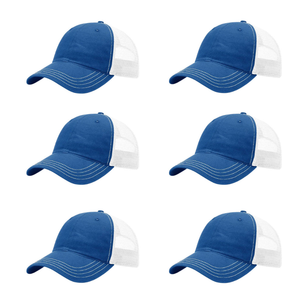 richardson-111-garment-washed-trucker-royal-white-pk-6.jpg image