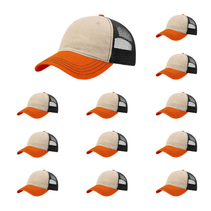 richardson-111-garment-washed-trucker-stone-black-orange-pk-12.jpg image