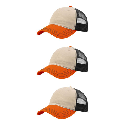 richardson-111-garment-washed-trucker-stone-black-orange-pk-3.jpg image