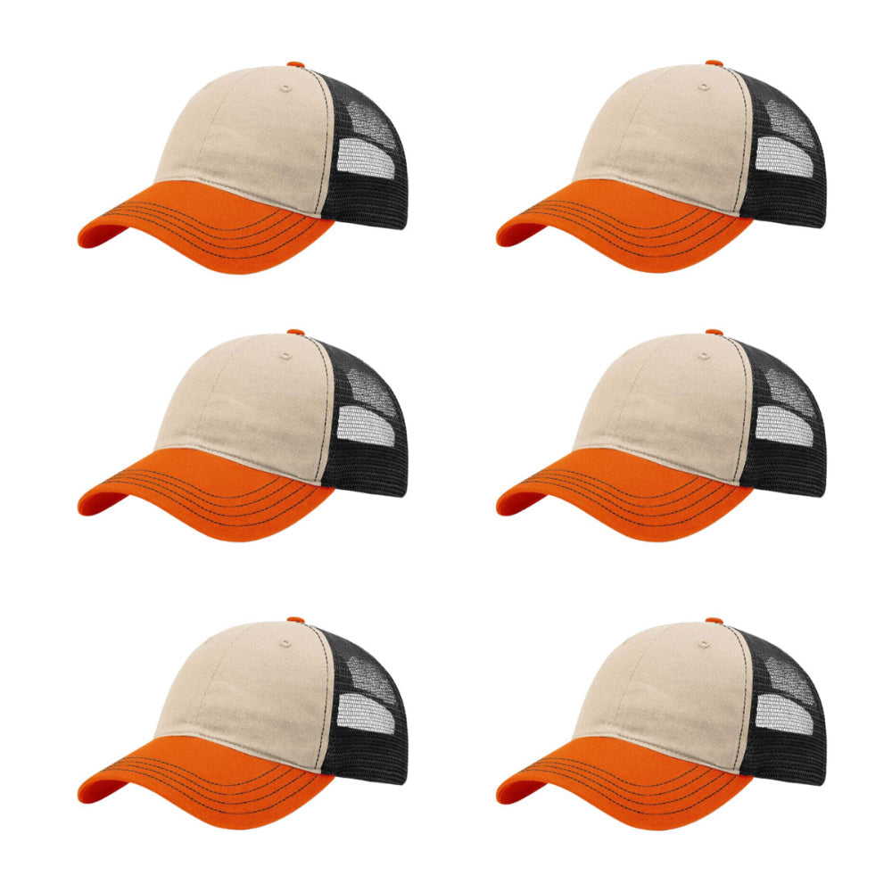 richardson-111-garment-washed-trucker-stone-black-orange-pk-6.jpg image