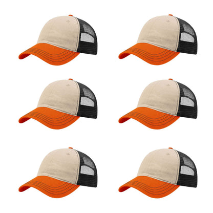 richardson-111-garment-washed-trucker-stone-black-orange-pk-6.jpg image