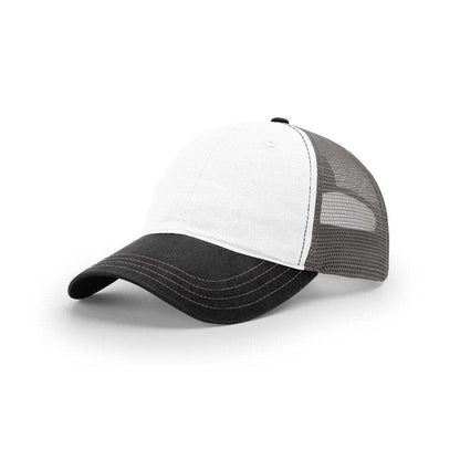richardson-111-garment-washed-trucker-white-charcoal-black.jpg image