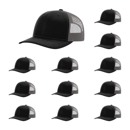 richardson-112-xl-twill-mesh-back112-thp-xl-blk-wht-pk-12 image