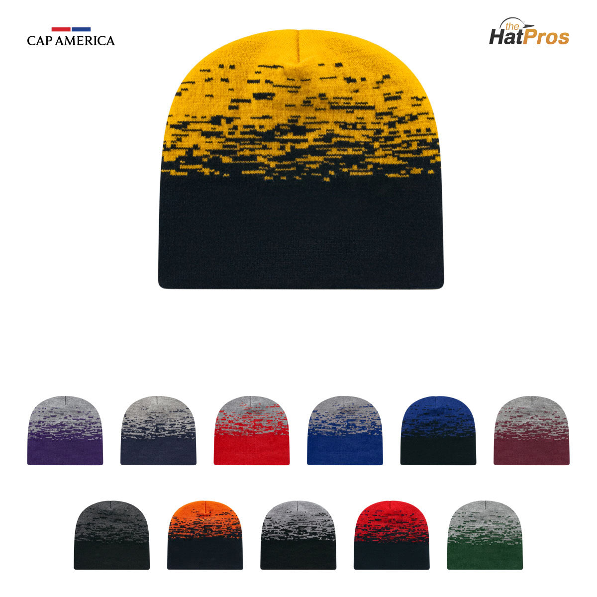 Cap America RKS9 Static Pattern Knit Beanie