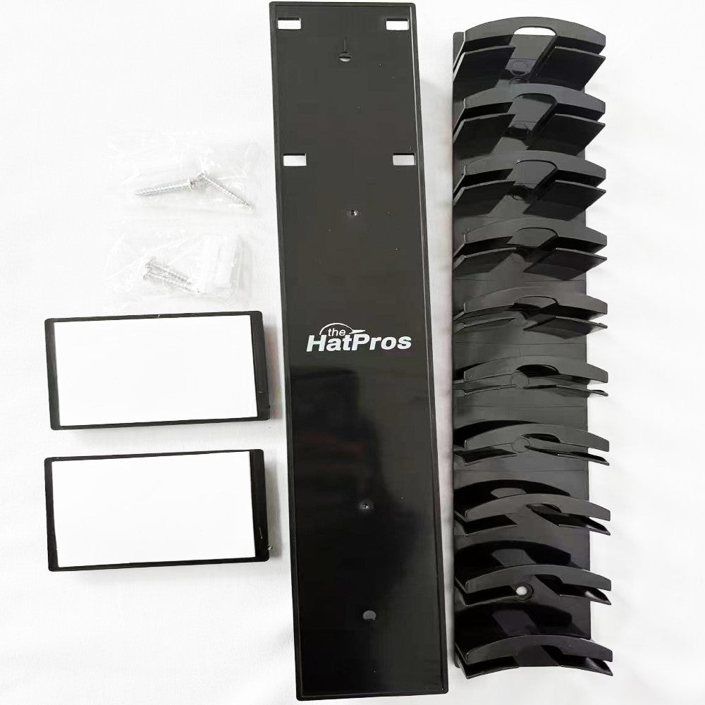 The Hat Organizer Rack with Curved Button Holder, Upgraded Circular Bayonet & Dual Mounting Options (Black, 2-Pack) image 2