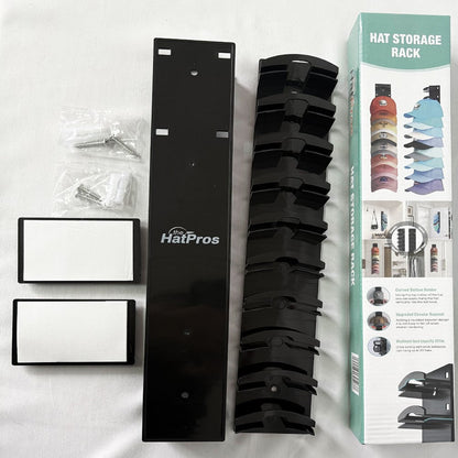 The Hat Organizer Rack with Curved Button Holder, Upgraded Circular Bayonet & Dual Mounting Options (Black, 2-Pack) image 3