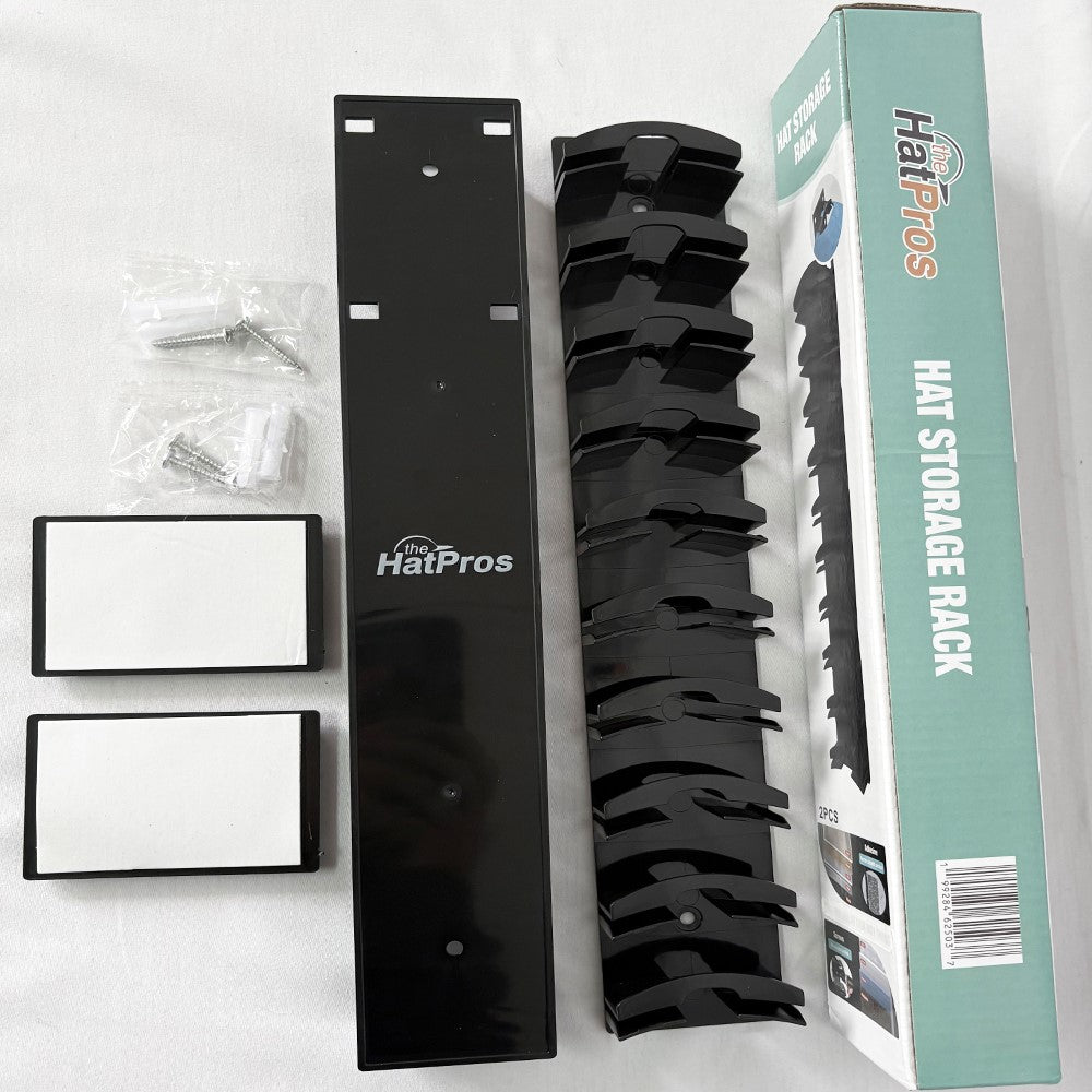 The Hat Organizer Rack with Curved Button Holder, Upgraded Circular Bayonet & Dual Mounting Options (Black, 2-Pack) image 4