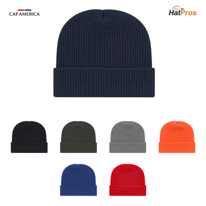 Cap America TK24R Ribbed Knit Cap with Cuff