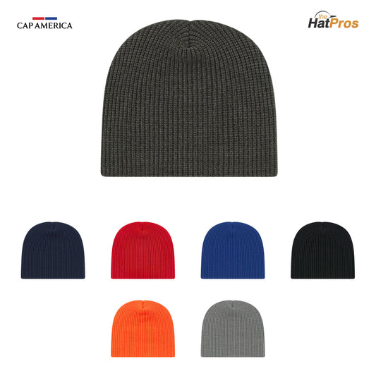 Cap America TK28R Ribbed Knit Beanie