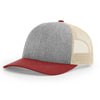 115 Richardson Cap Low Pro Trucker-Heather Grey/Birch/Cardinal