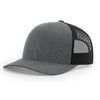 115CH Richardson Cap Low Pro Trucker Black Heather/Black