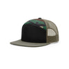 168 Richardson 7-Panel Trucker Cap-Black/Green Camo/Loden