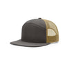 168 Richardson 7-Panel Trucker Cap-Charcoal/Old Gold