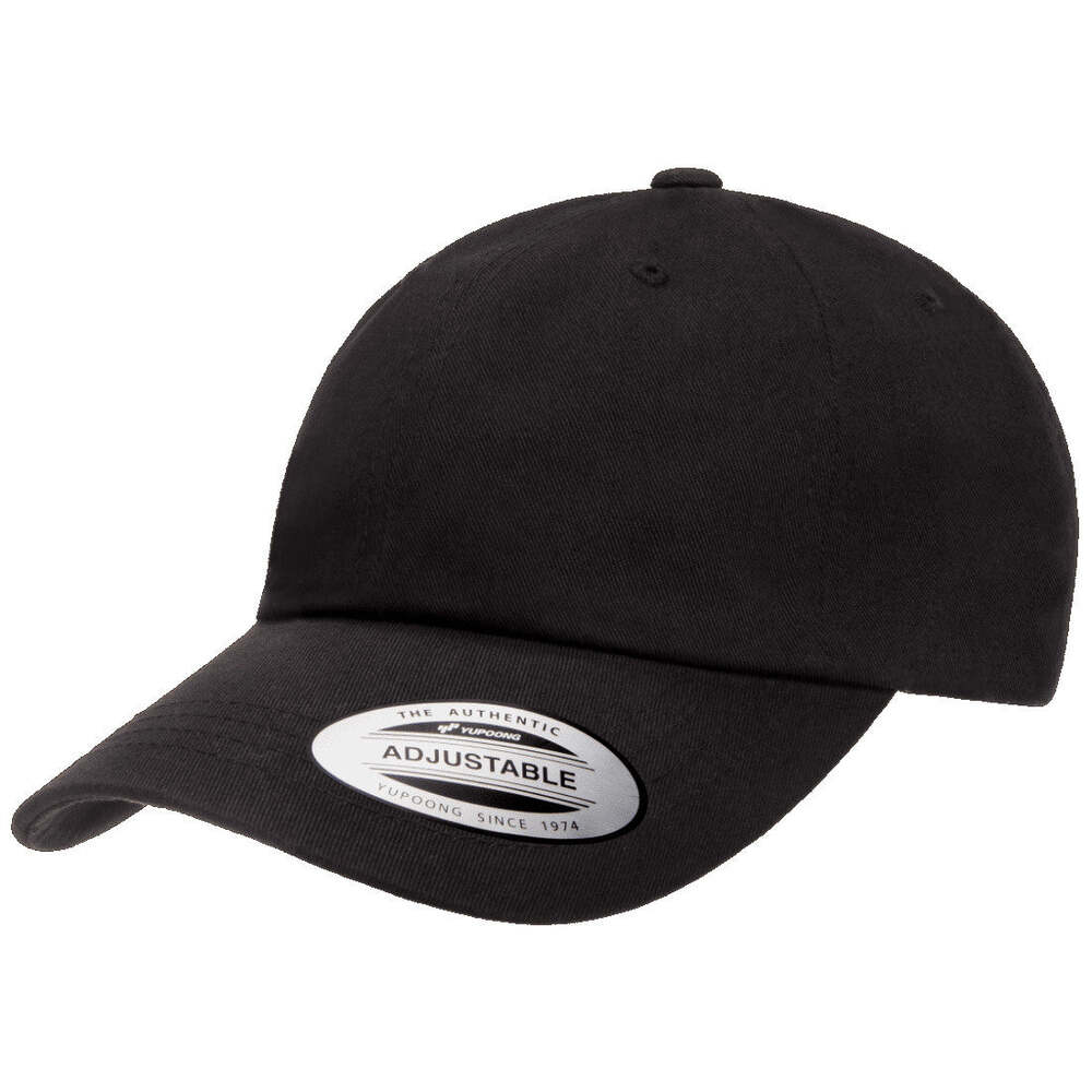 6245CM Adjustable Cotton Twill Dad Hat- Black 1