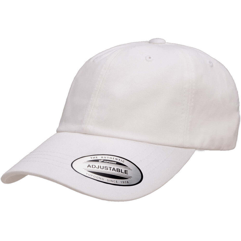 6245CM Adjustable Cotton Twill Dad Hat-White