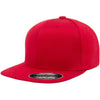 6297F Flexfit Hat Pro-Baseball On-Field Shape Cap- Red