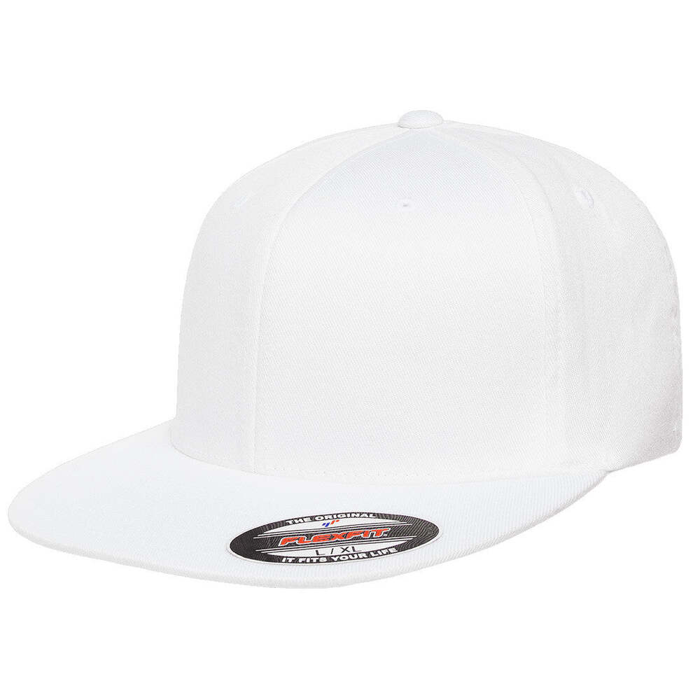 6297F Flexfit Hat Pro-Baseball On-Field Shape Cap- White