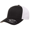 Flexfit 110 Trucker Mesh Snapback Cap-Black/White