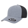 Flexfit 110 Trucker Mesh Snapback Cap-Heather/Black