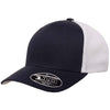Flexfit 110 Trucker Mesh Snapback Cap-Navy/White
