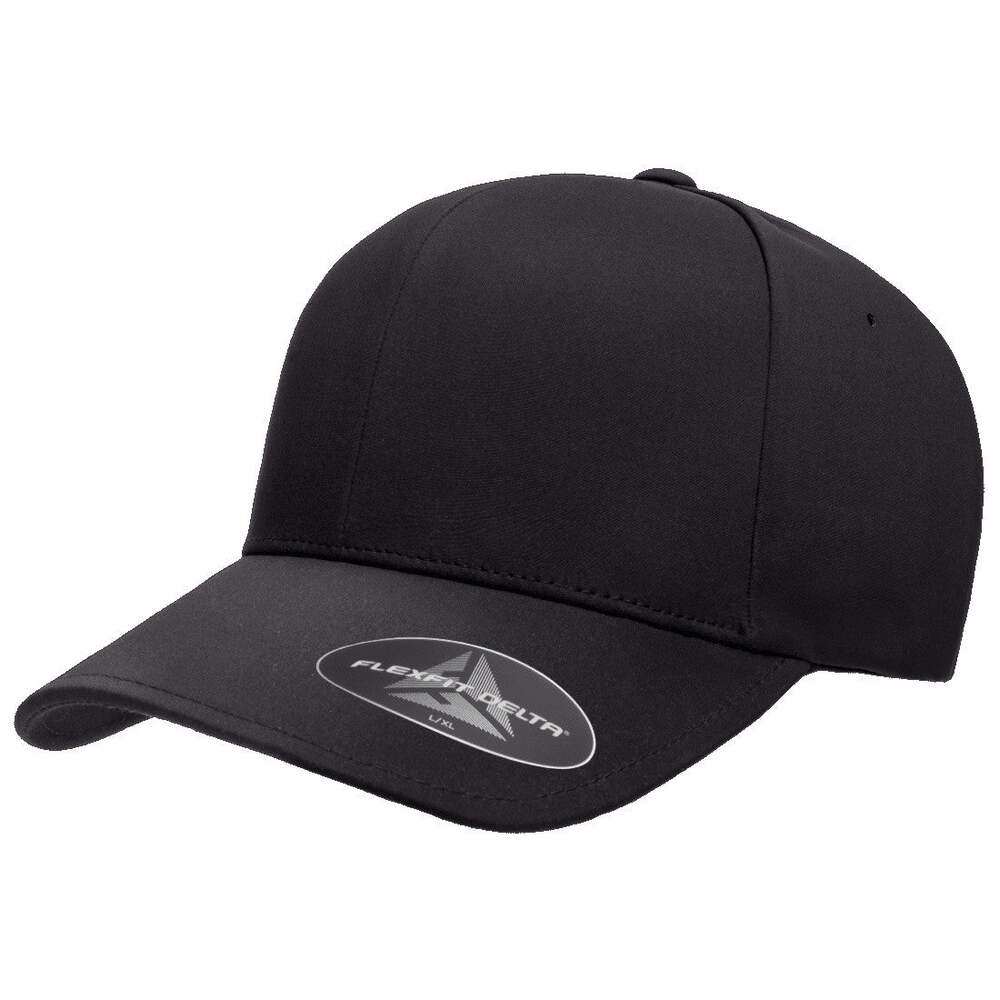 Flexfit Delta 180 Premium Baseball Cap-Black 1