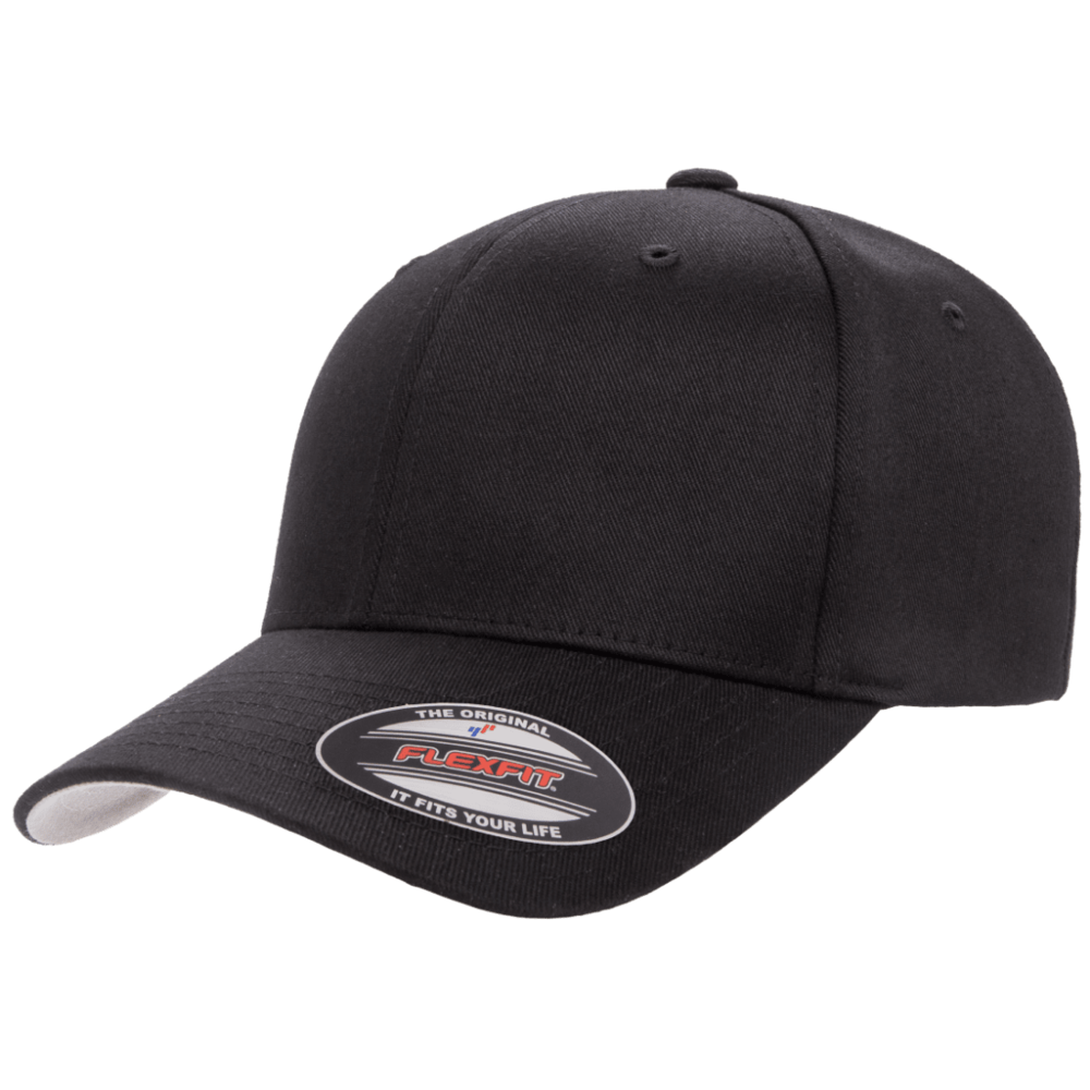 Flexfit Wooly Combed Twill Cap 6277 black 1