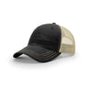 Richardson 111 Garment Washed Trucker-Black/Khaki
