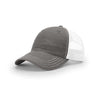 Richardson 111 Garment Washed Trucker-Charcoal/White