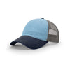 Richardson 111 Garment Washed Trucker-Columbia Blue/Charcoal/Navy