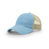 Richardson 111 Garment Washed Trucker-Columbia Blue/Khaki