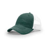 Richardson 111 Garment Washed Trucker-Dark Green/White