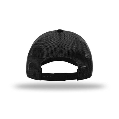 Richardson 111 Garment Washed Trucker Hat with Adjustable Snapback - Black 5