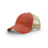 Richardson 111 Garment Washed Trucker-Texas Orange/Khaki