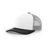 Richardson 112 Classic Trucker Snapback Cap-Tri-Tone Colorways-White/Aluminum/Black