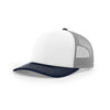 Richardson 112 Classic Trucker Snapback Cap-Tri-Tone Colorways-White/Aluminum/Navy
