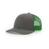 Richardson 112 Classic Trucker Snapback Cap-Two-Tone Colorways-Charcoal/Kelly