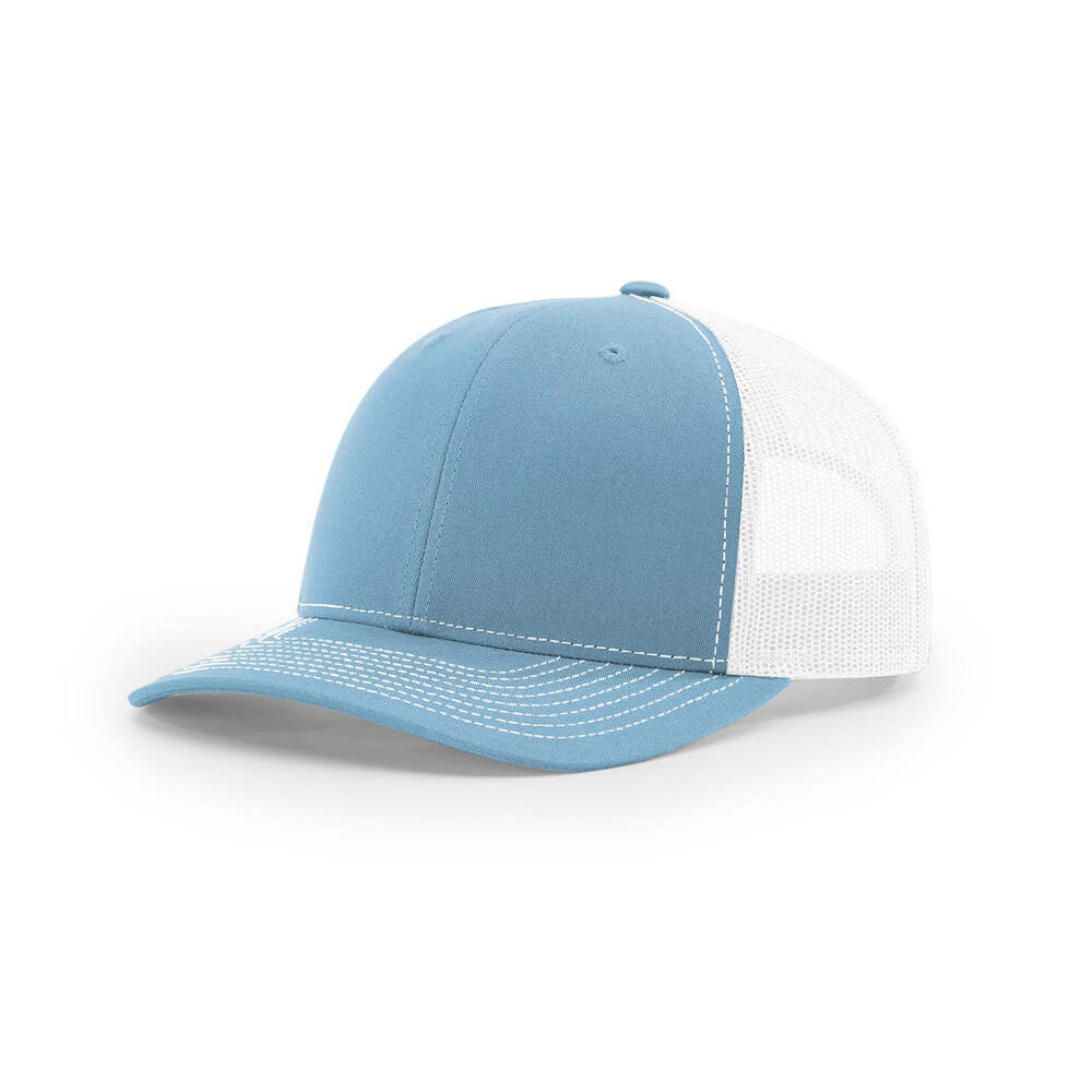 Richardson 112 Classic Trucker Snapback Cap-Two-Tone Colorways-Colonial Blue/White