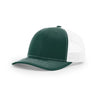 Richardson 112 Classic Trucker Snapback Cap-Two-Tone Colorways-Dark Green/White