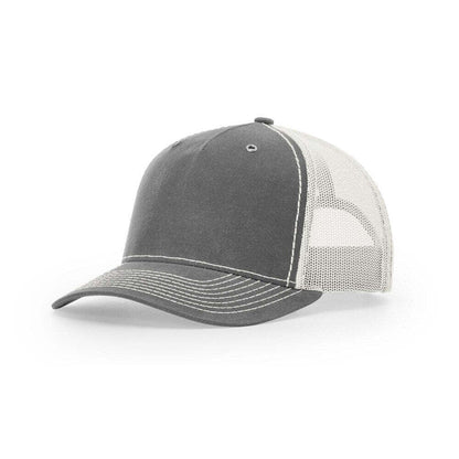 Richardson 112WH Hawthorne Rugged Waxed - Cotton Trucker Hat with Adjustable Snapback - Rhino/Light/Grey-1