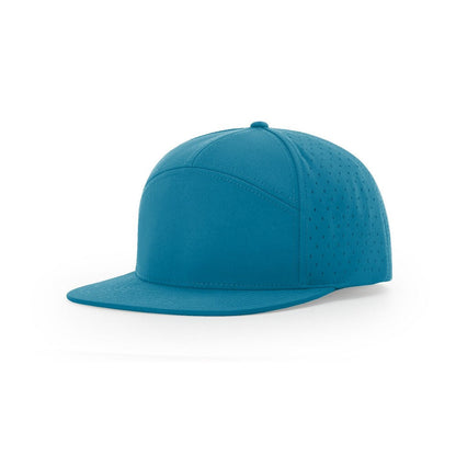 Richardson 169 CANNON 7 - Panel Hi Profile and Laser Perforated Cap with Adjustable Snapback - Pool/Blue
