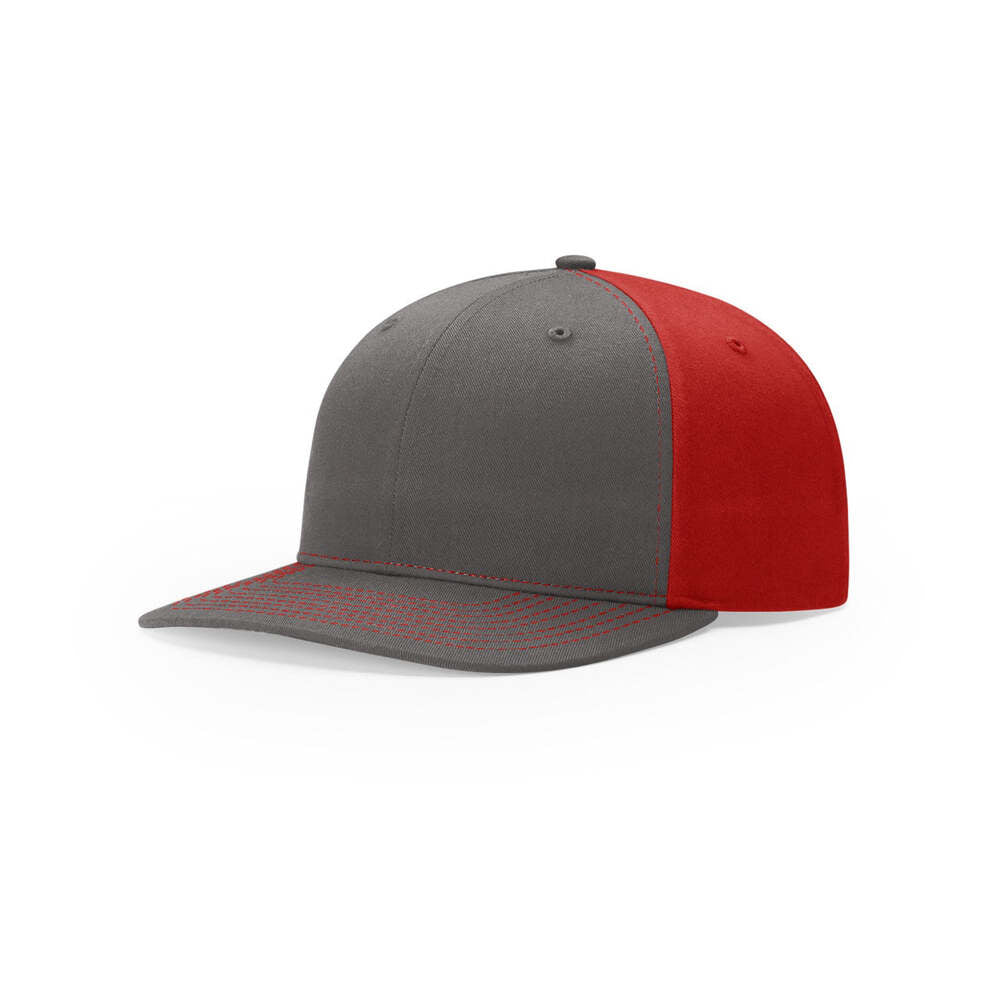 Richardson Twill Mesh Back Trucker Hat – Snapback, Royal/White/Red, Cotton & Mesh Design