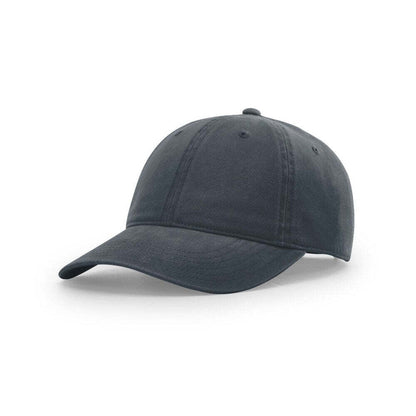 Richardson 326 Ultra - Soft Peached Brushed Canvas Dad Hat with Cloth Hideaway Backstrap - Navy 1