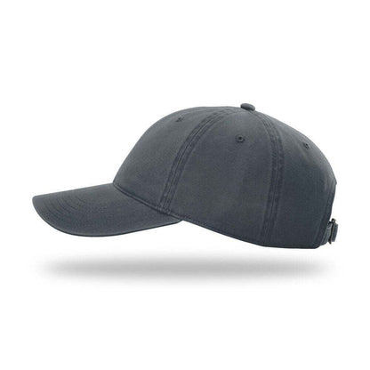 Richardson 326 Ultra - Soft Peached Brushed Canvas Dad Hat with Cloth Hideaway Backstrap - Navy 3